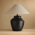 Rustic Black Ceramic Table Lamp - DEPRIMO