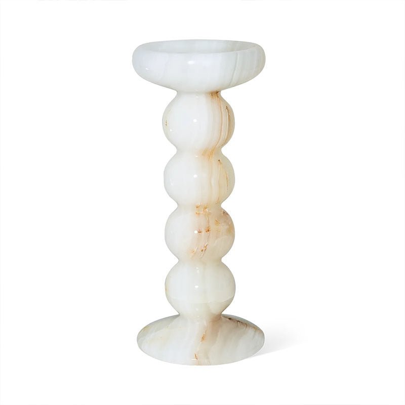 Sculpted Jade Candle Holder - Vakkerlight