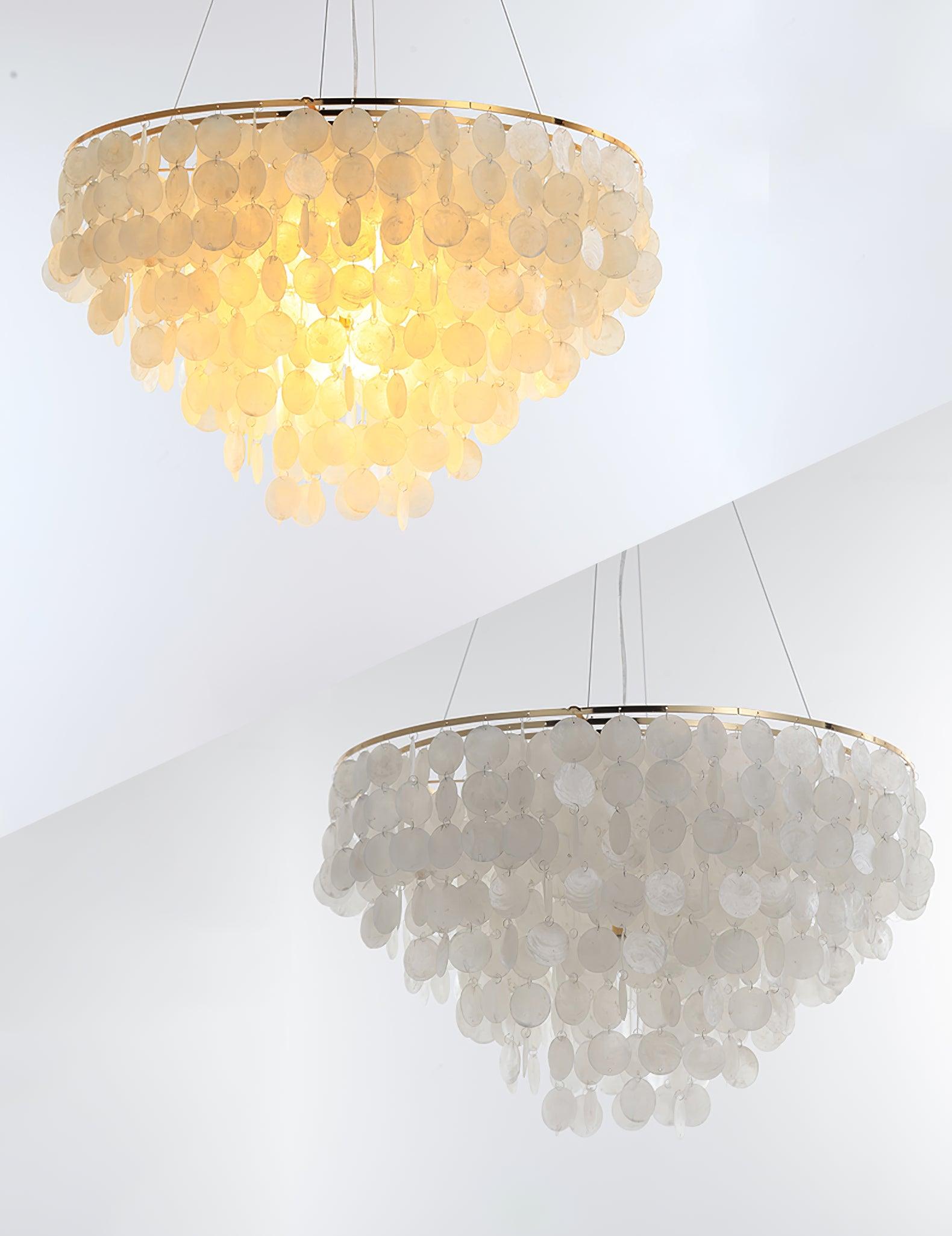 Люстра-підвіска з мушель
