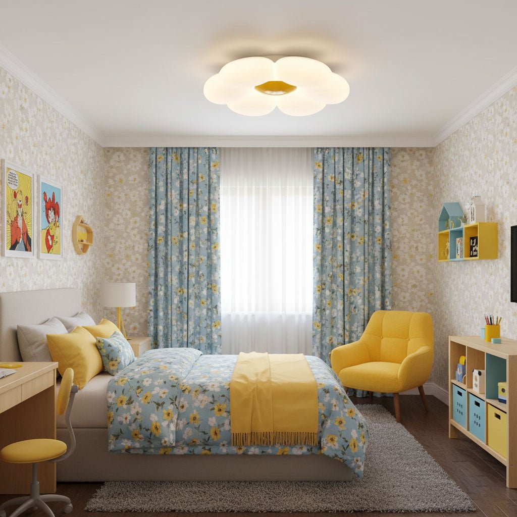 Six-leaf Flower Kids Room Ceiling Lamp