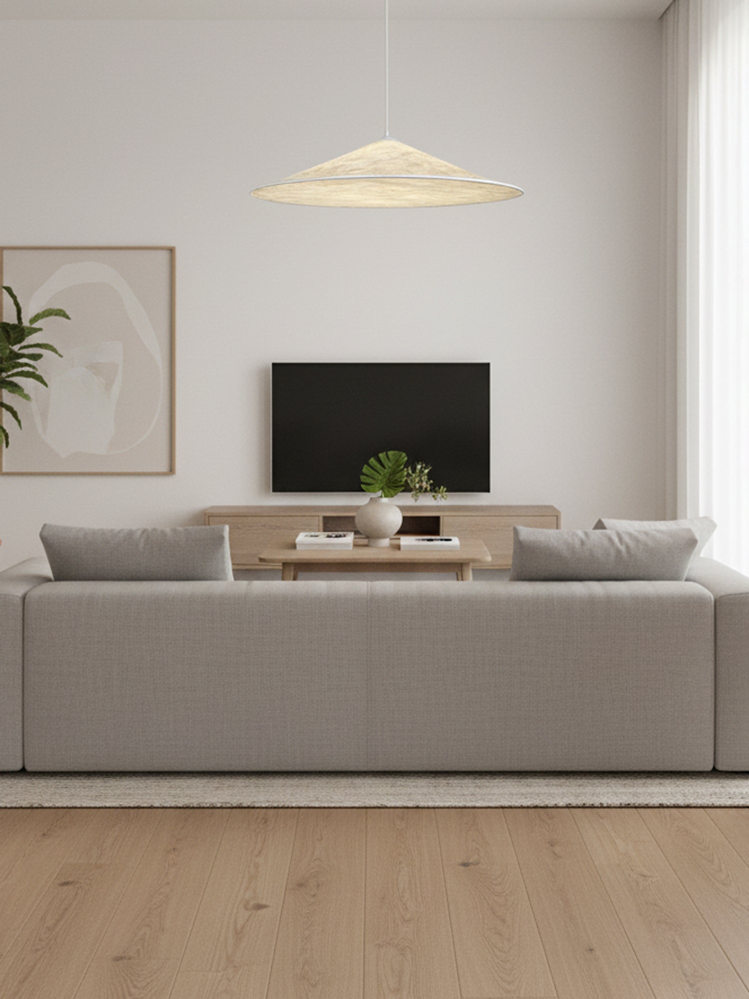 Solara Disc Silk Pendant Lamp