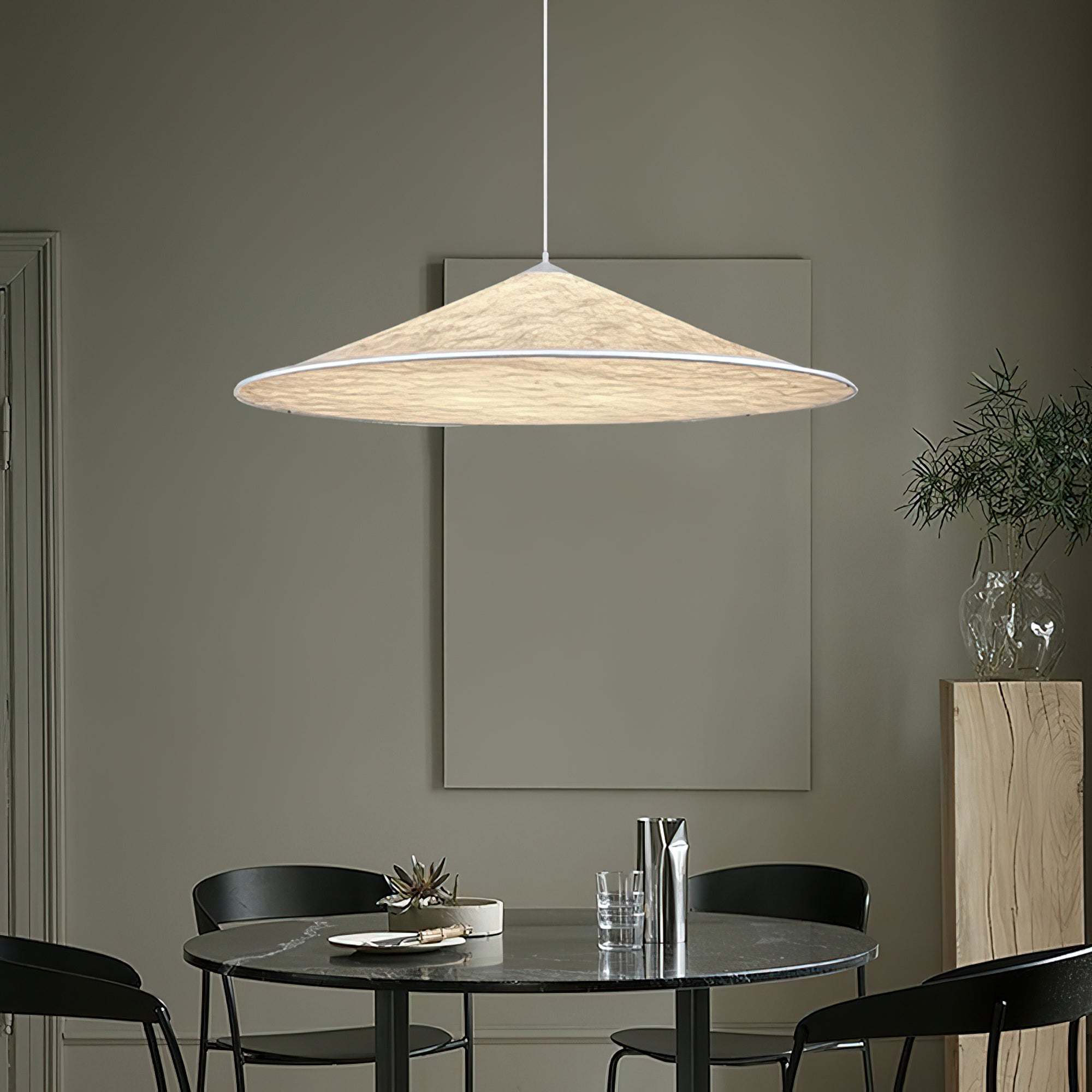 Solara Disc Silk Pendant Lamp