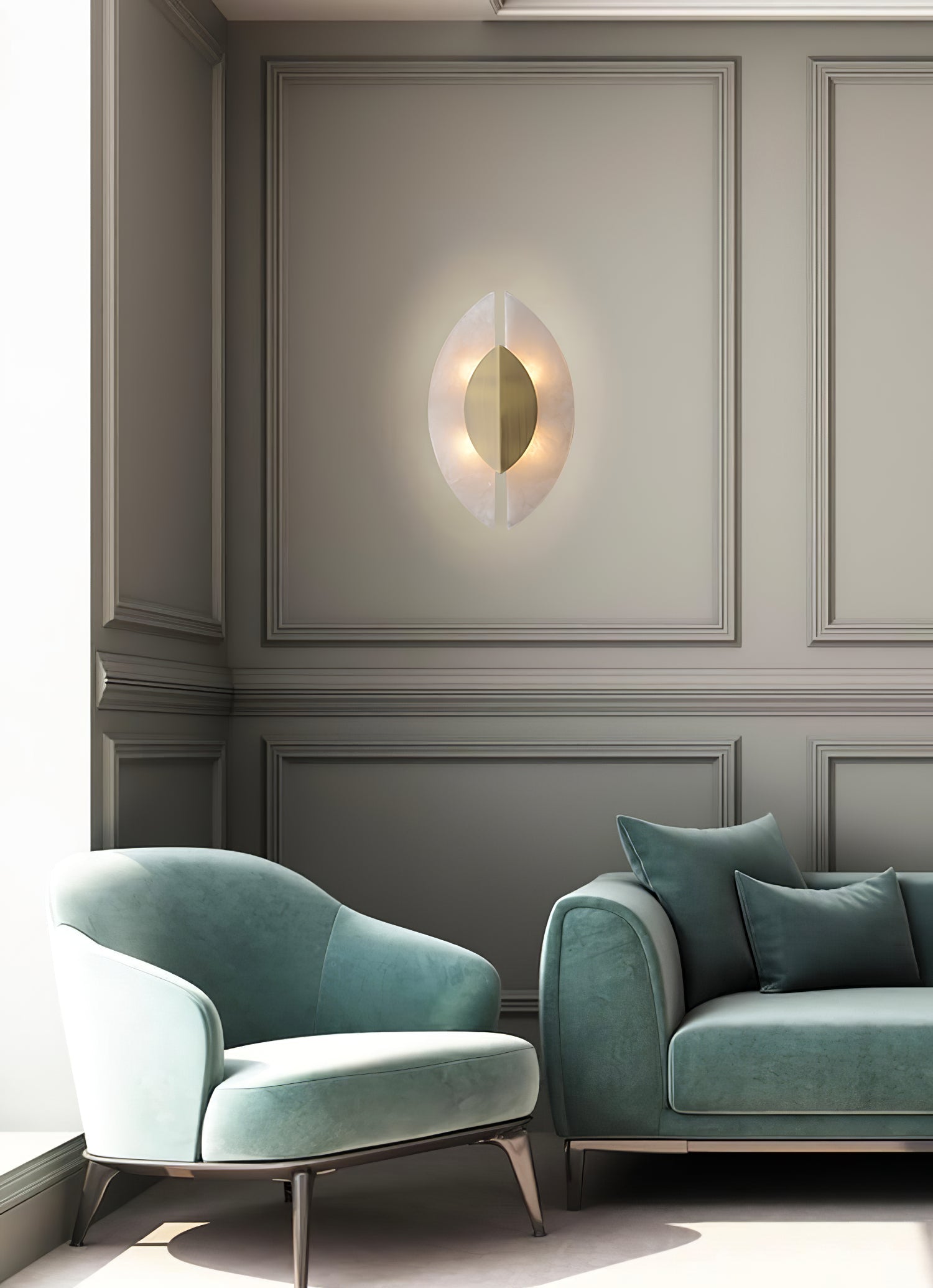 Настінний світильник Solari Alabaster Leaf Sconce