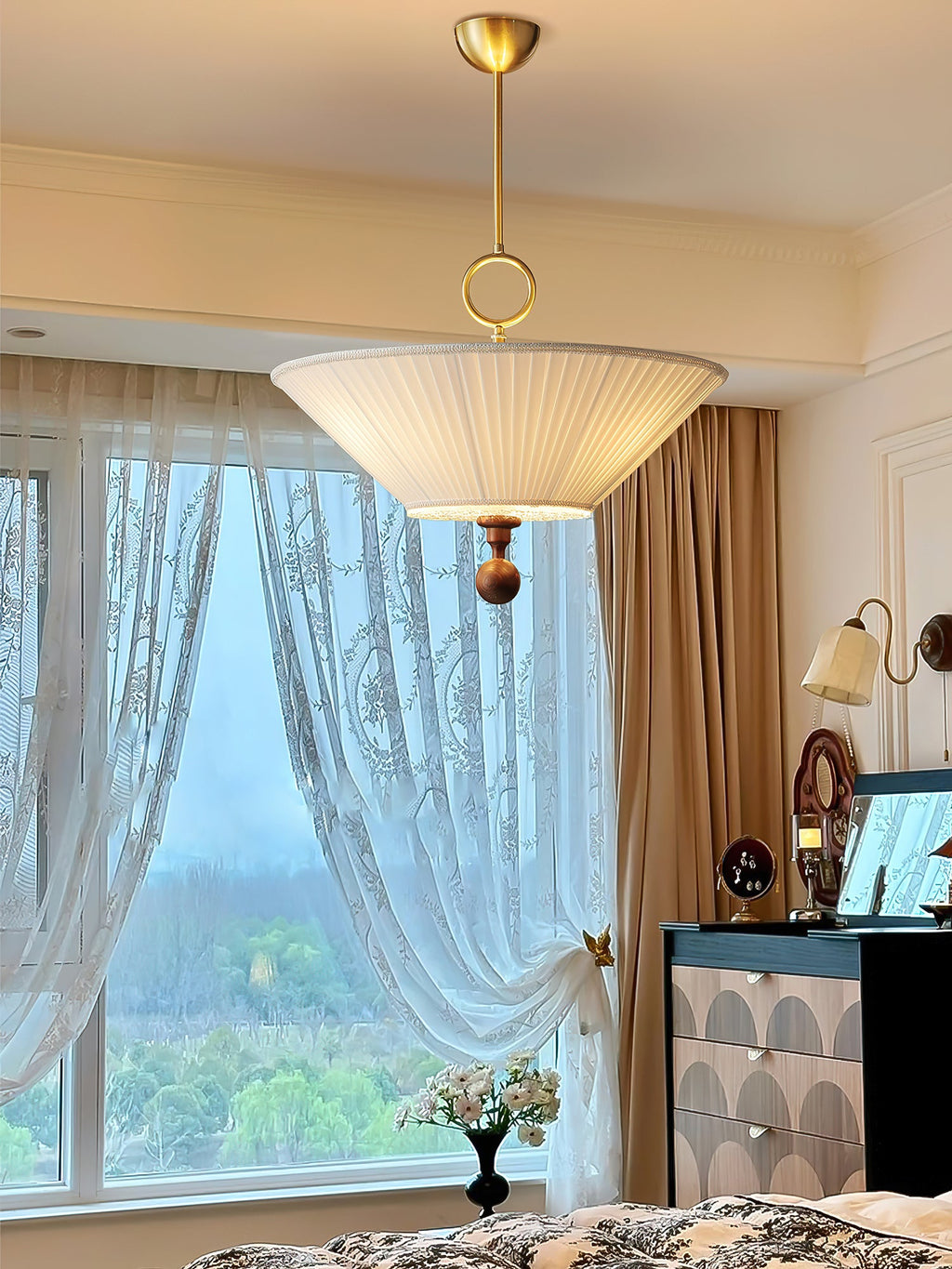 Плиссированный подвесной светильник Solaria