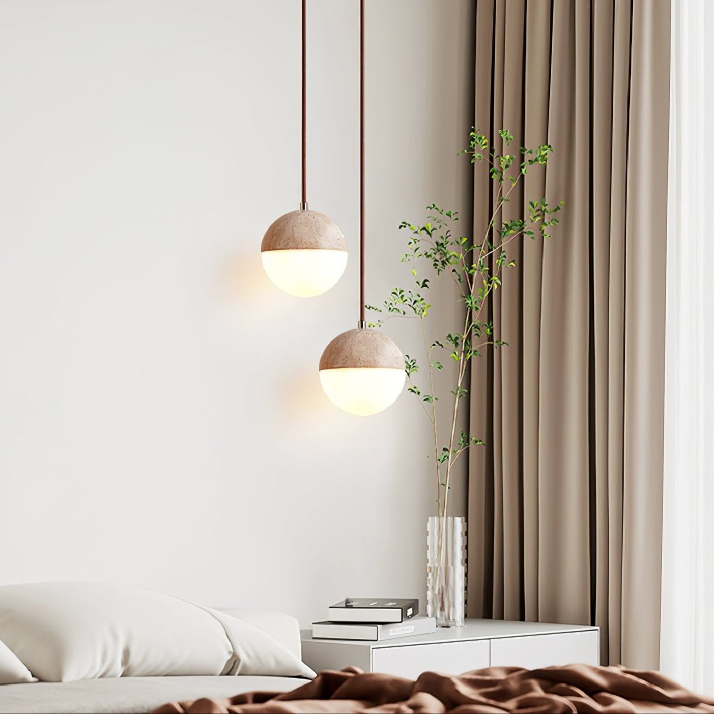 Soren Travertine Pendant Light