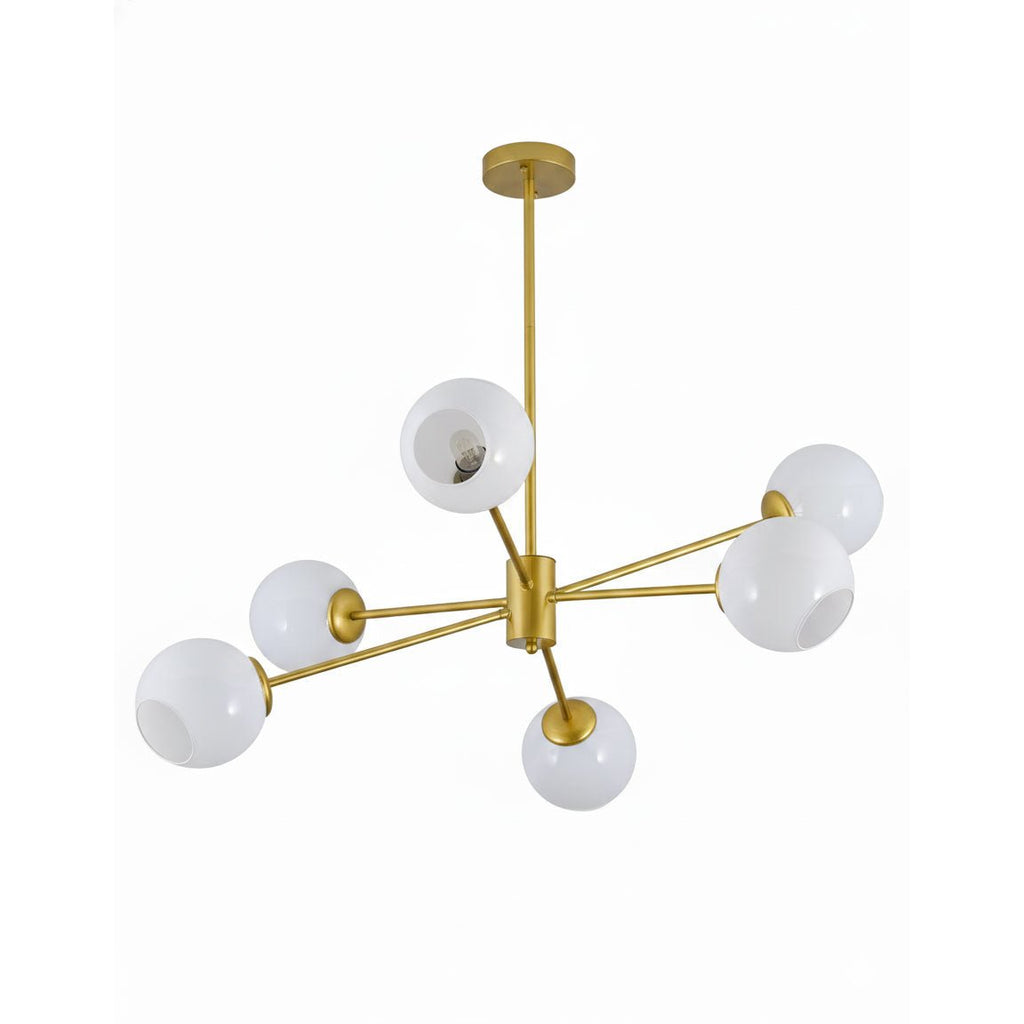 Staggered Glass 6 Light Chandelier - DEPRIMO