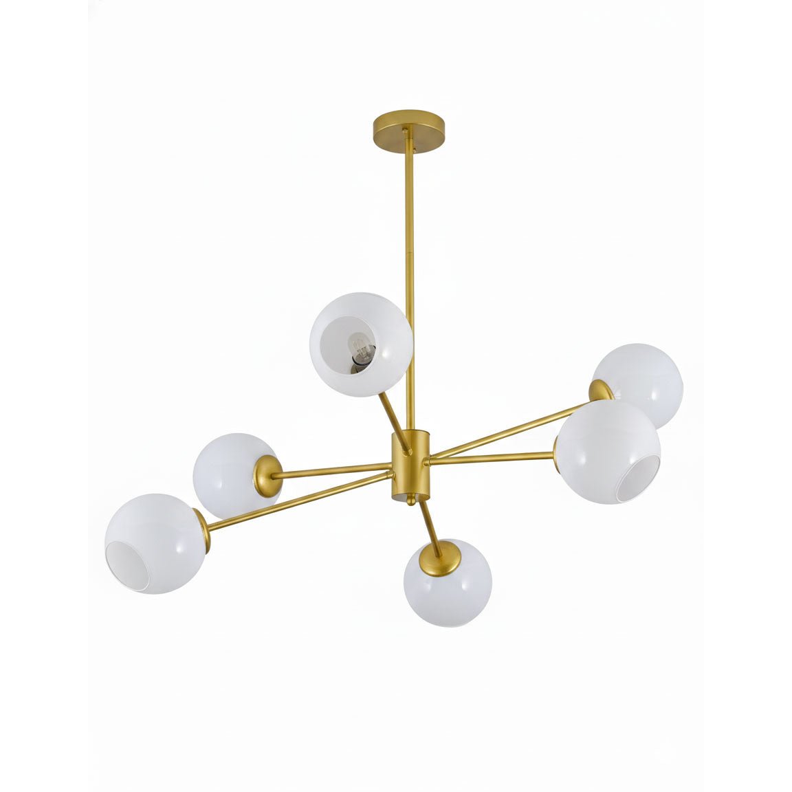 Staggered Glass 6 Light Chandelier - DEPRIMO