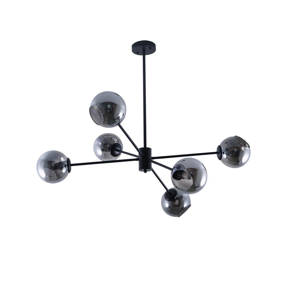 Staggered Glass 6 Light Chandelier - DEPRIMO