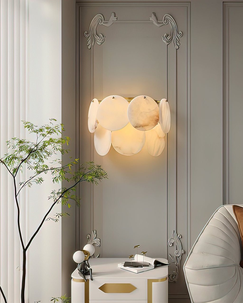 Настінний світильник Strata Lumina Alabaster