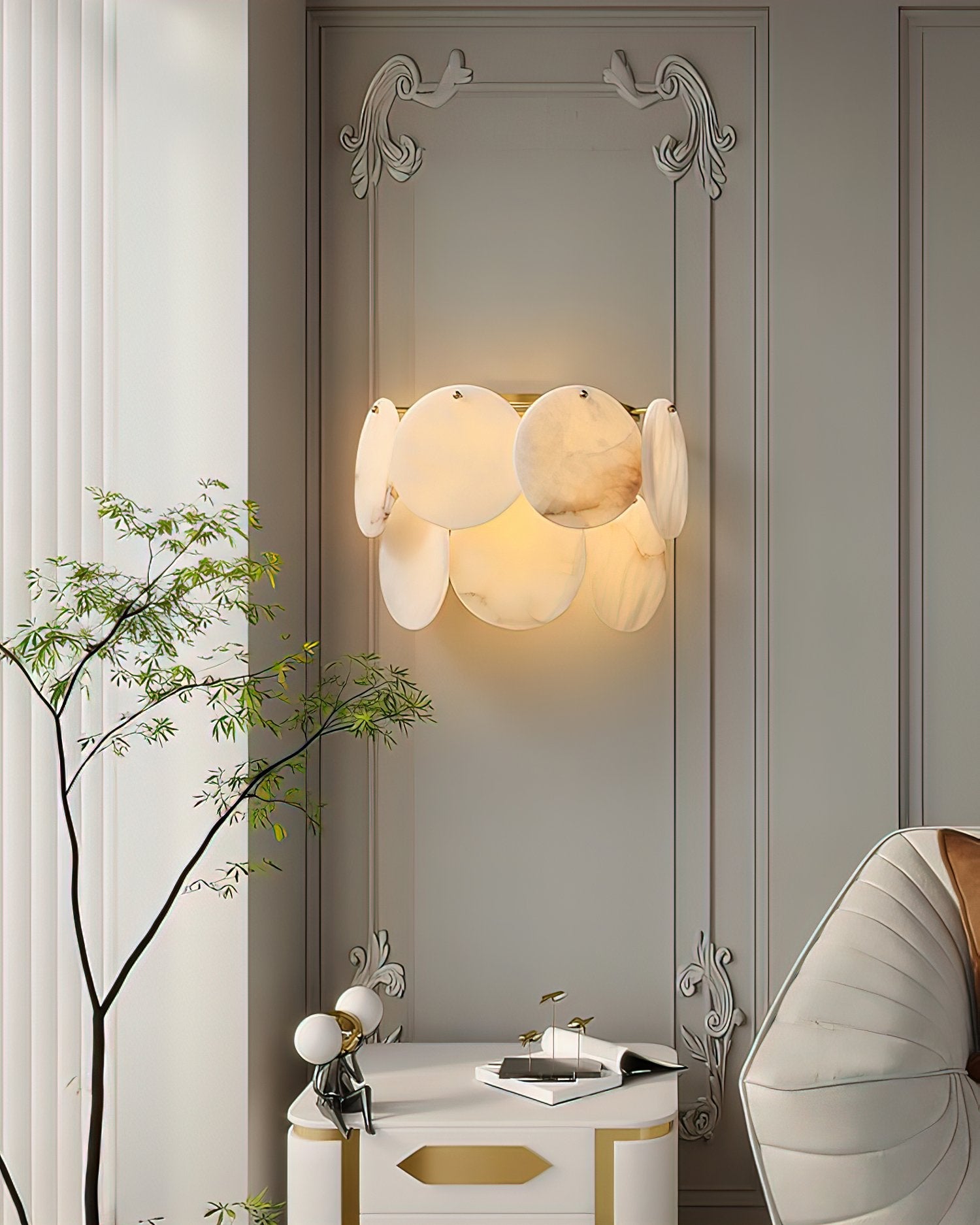Настінний світильник Strata Lumina Alabaster