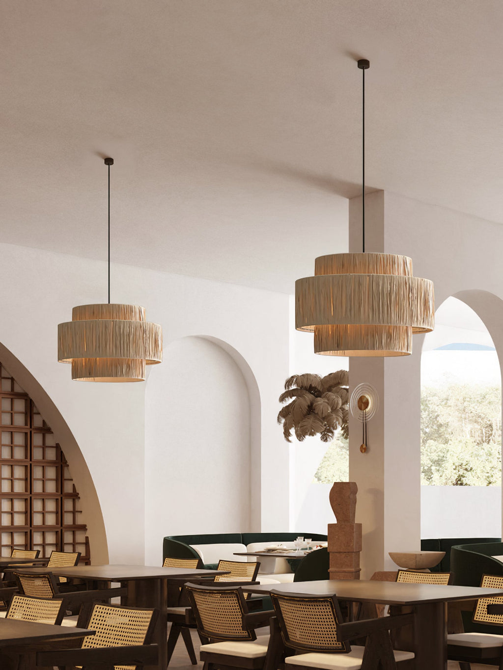 Straw Art Pendant Light