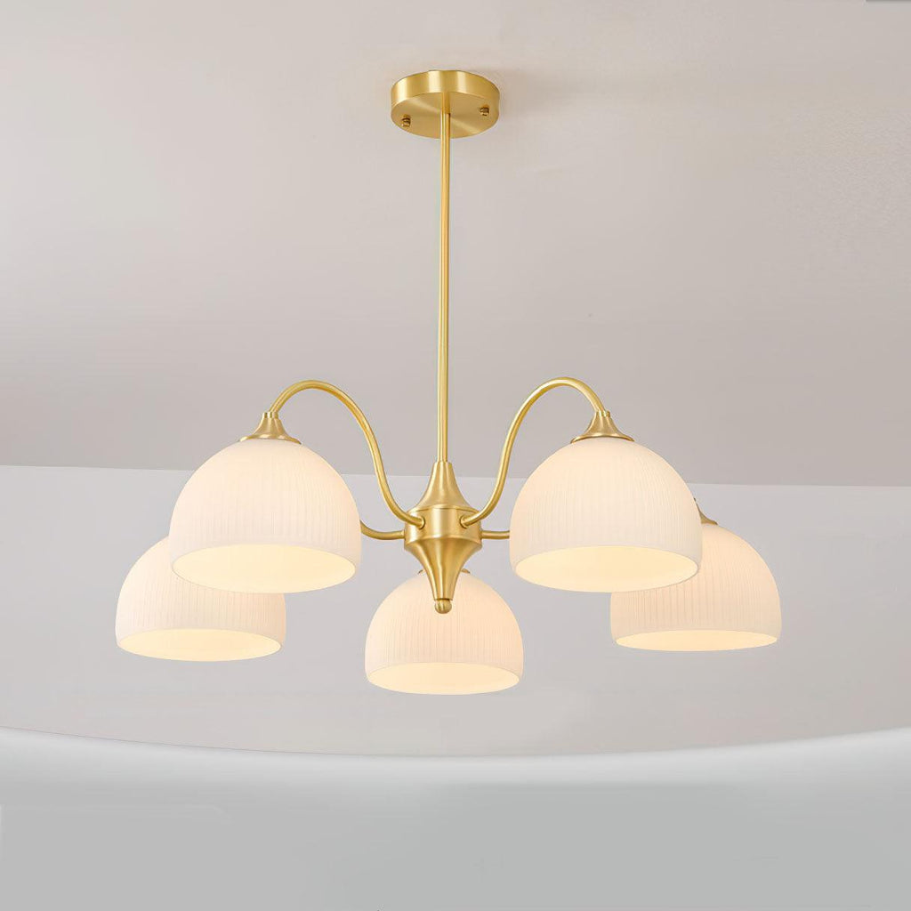 Striped Glass Bowl Chandelier - DEPRIMO