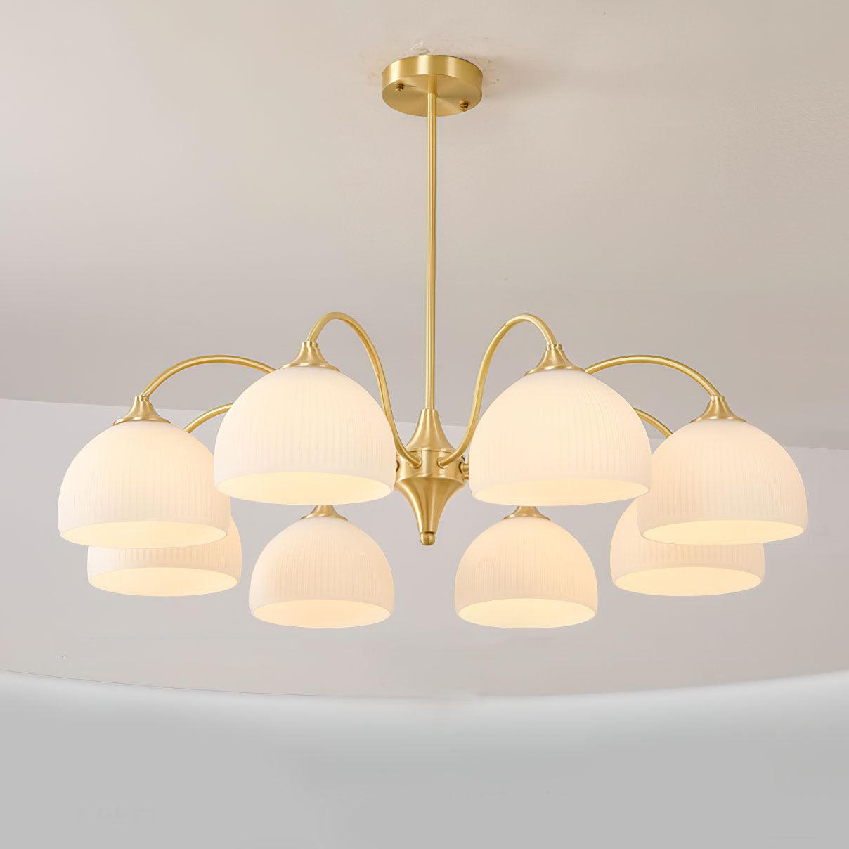 Striped Glass Bowl Chandelier - DEPRIMO