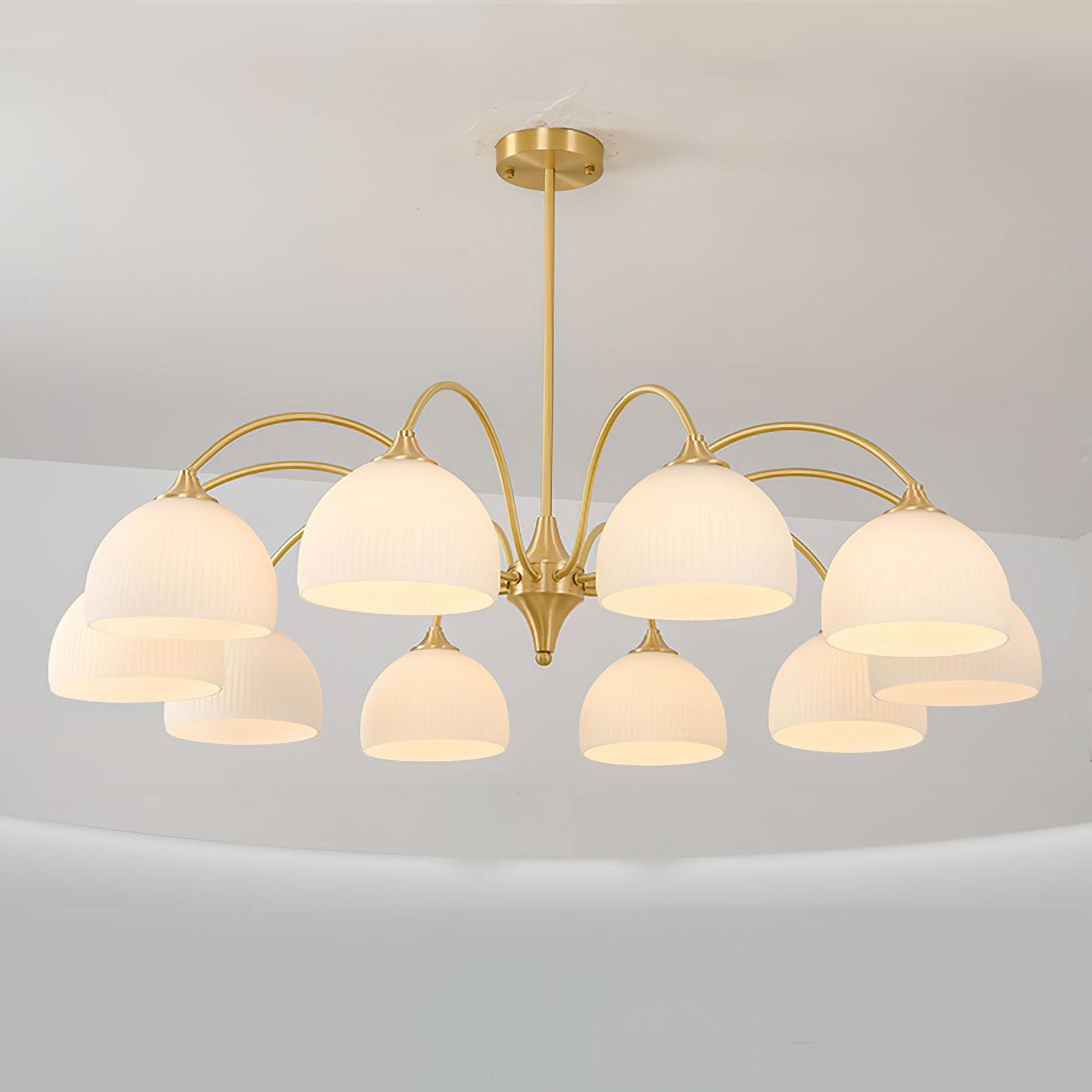 Striped Glass Bowl Chandelier - DEPRIMO