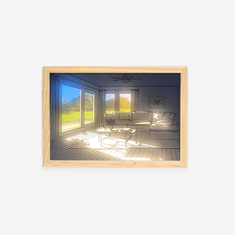 Dog Sunbathing Mural Art Lamp - Vakkerlight