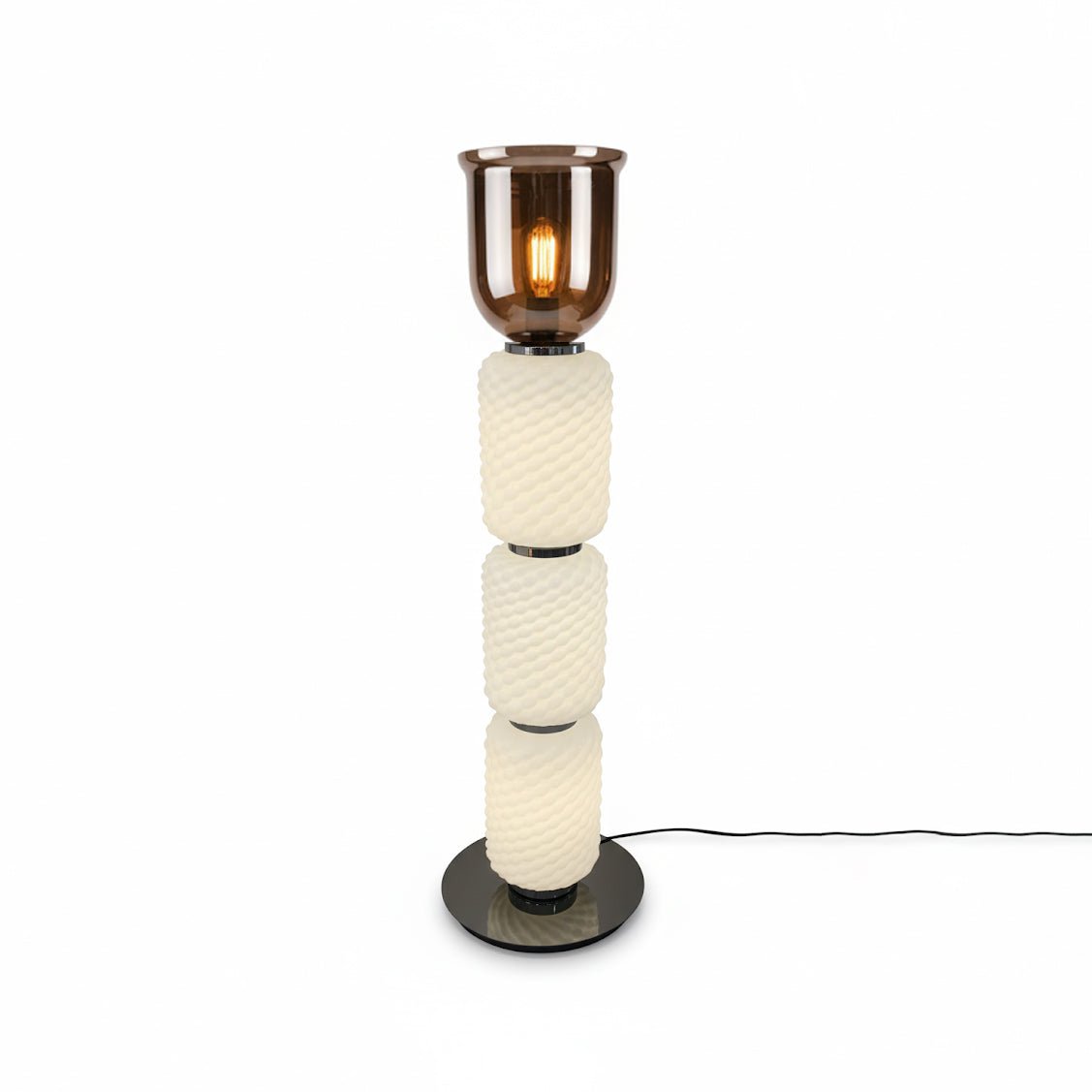 Textured Layered Glass Floor Light - Vakkerlight