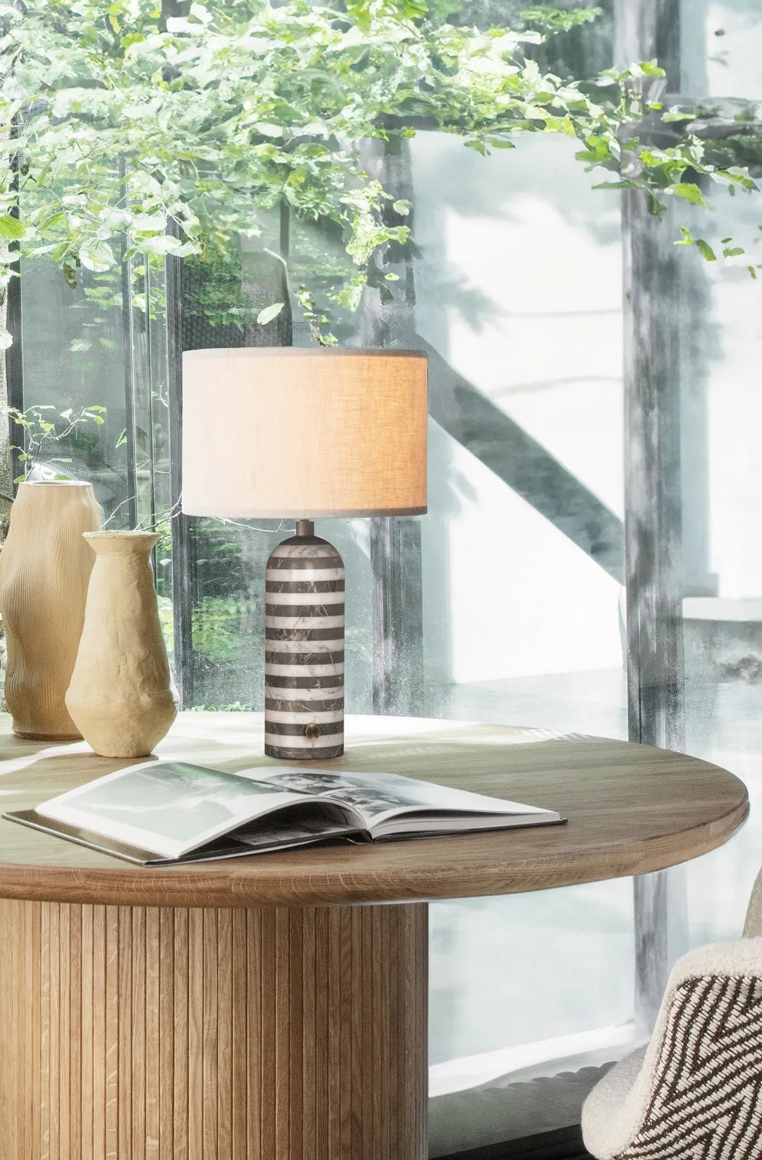 Tuxedo Marble Table Lamp