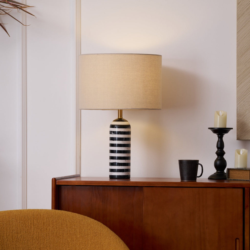 Tuxedo Marble Table Lamp