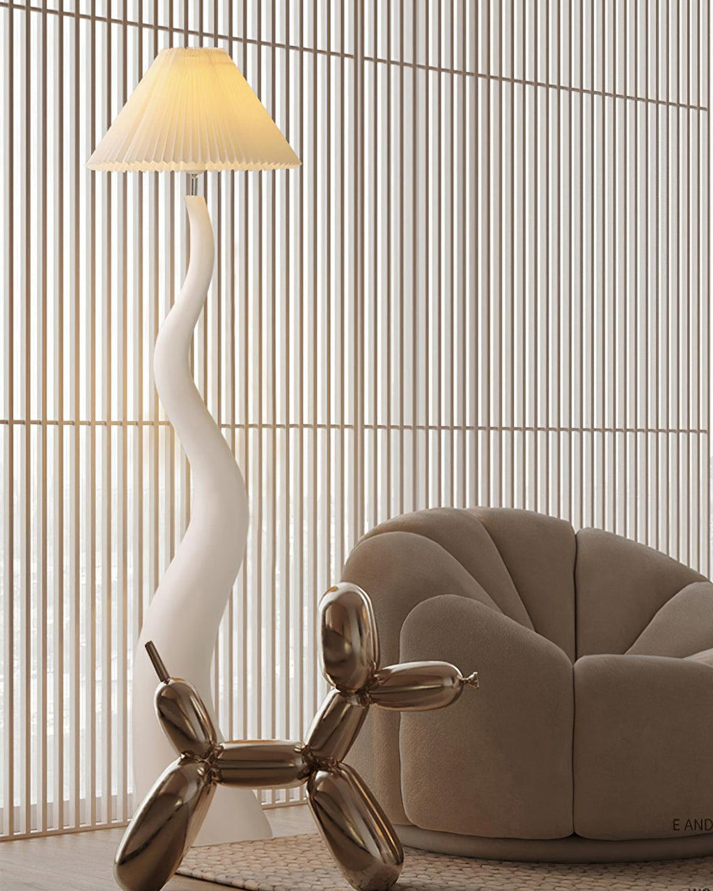 Торшер Twisted Pleated
