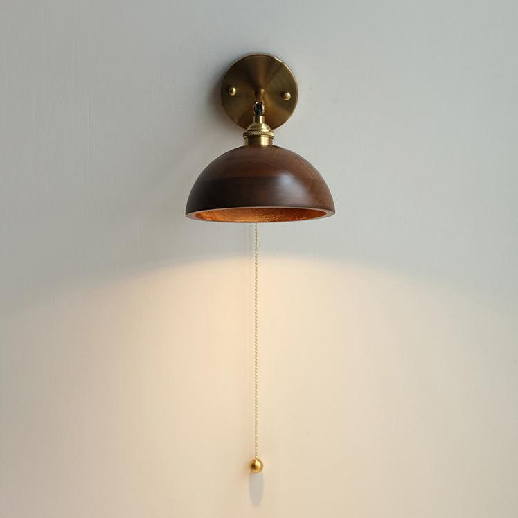 Vintage Wood Plug - in Wall Lamp - DEPRIMO