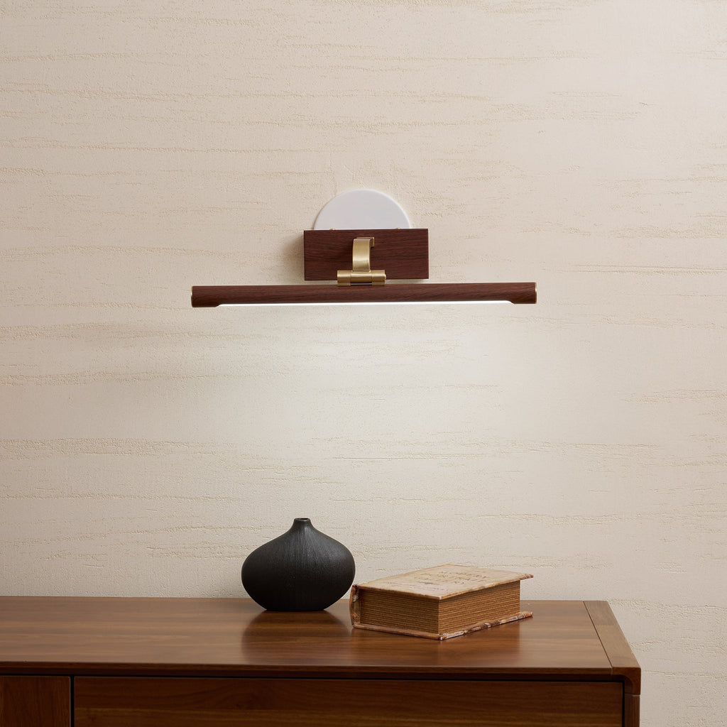 Лінійний світлодіодний настінний світильник кольору горіха