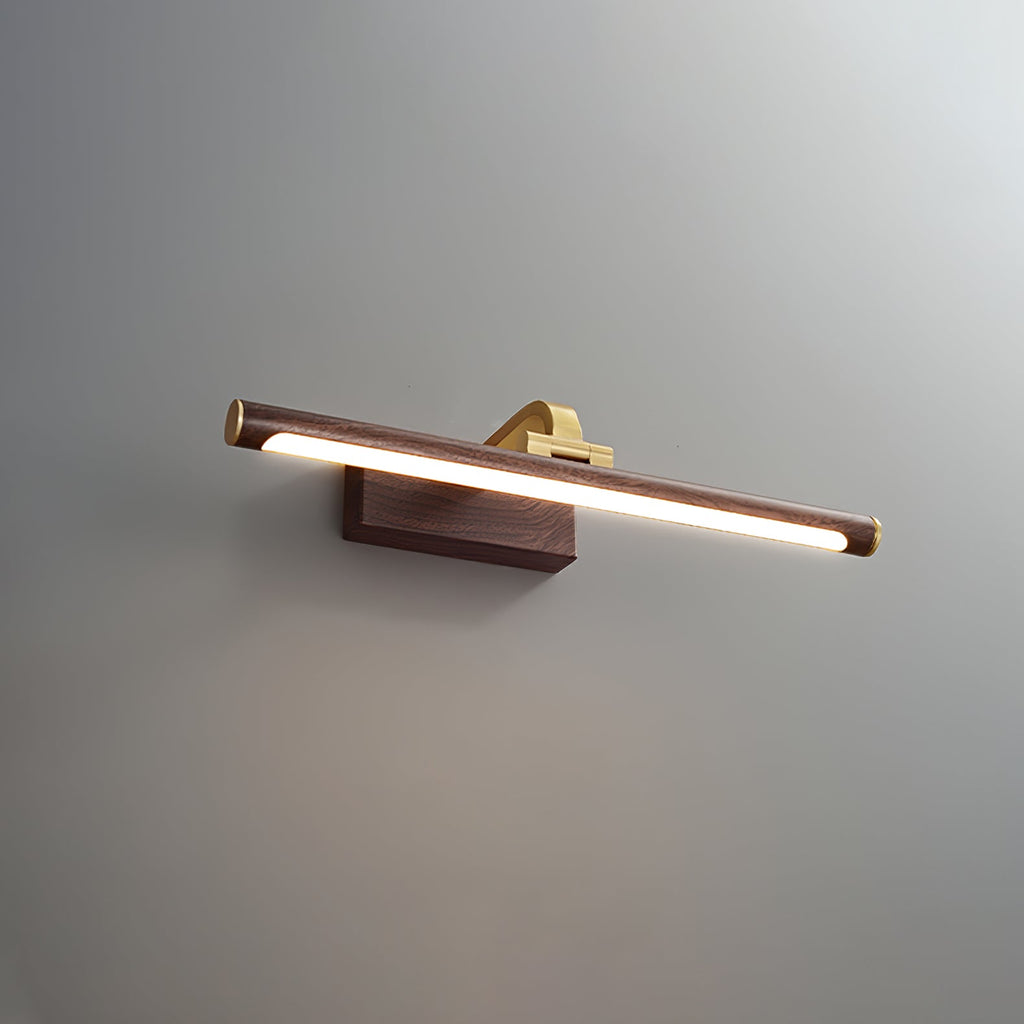 Walnut Color Linear LED Wall Light - DEPRIMO