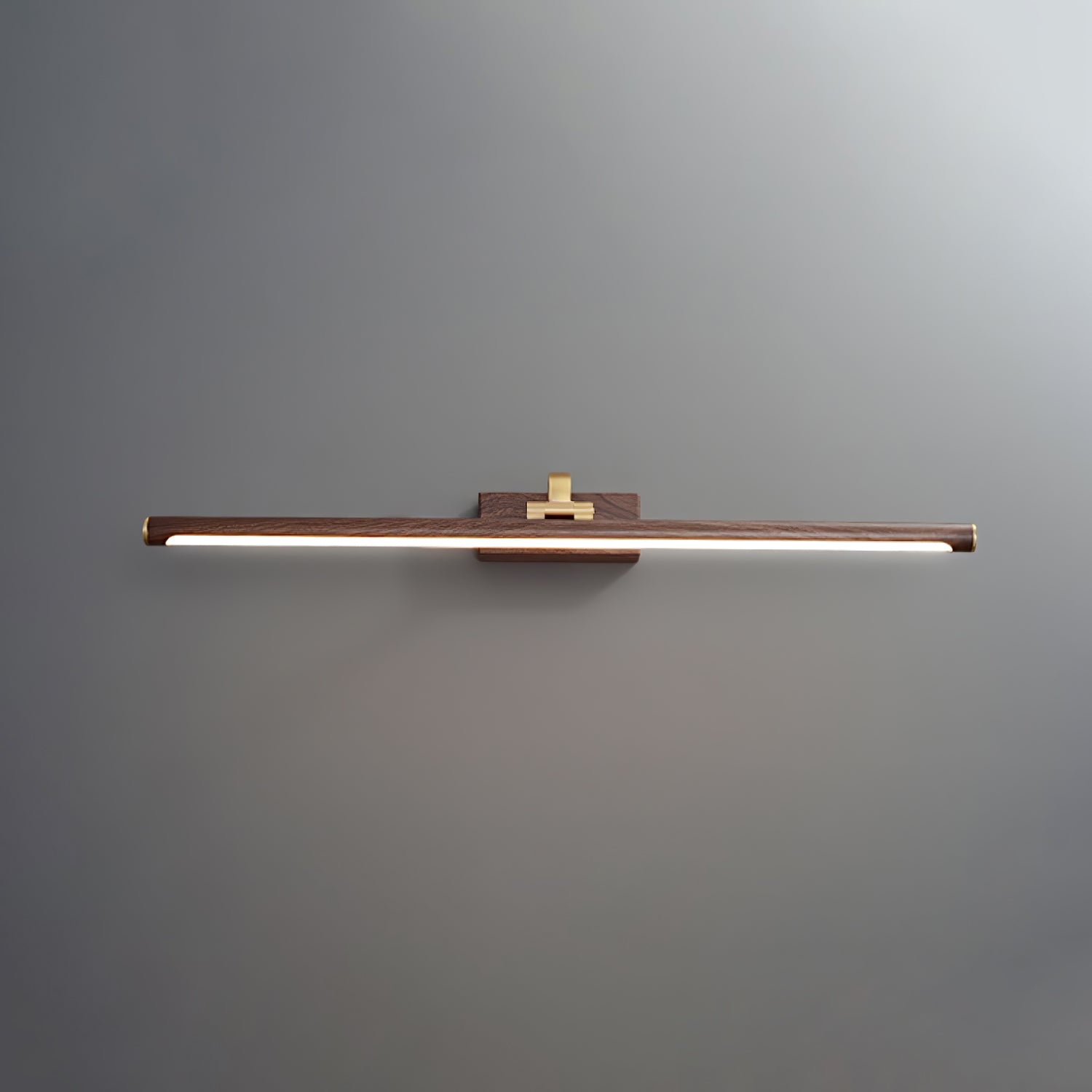 Walnut Color Linear LED Wall Light - DEPRIMO