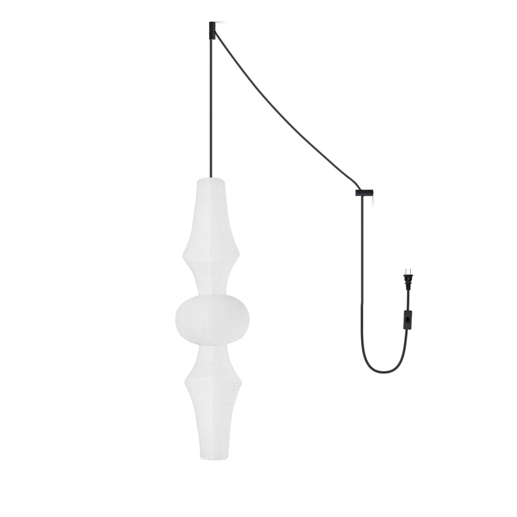 Washi Paper E Pendant Swag Light - DEPRIMO