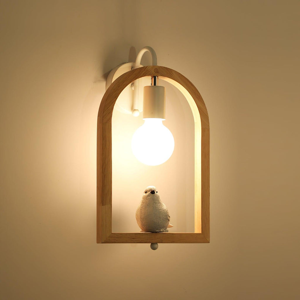 Світильник на стіну Wood Bird Resin