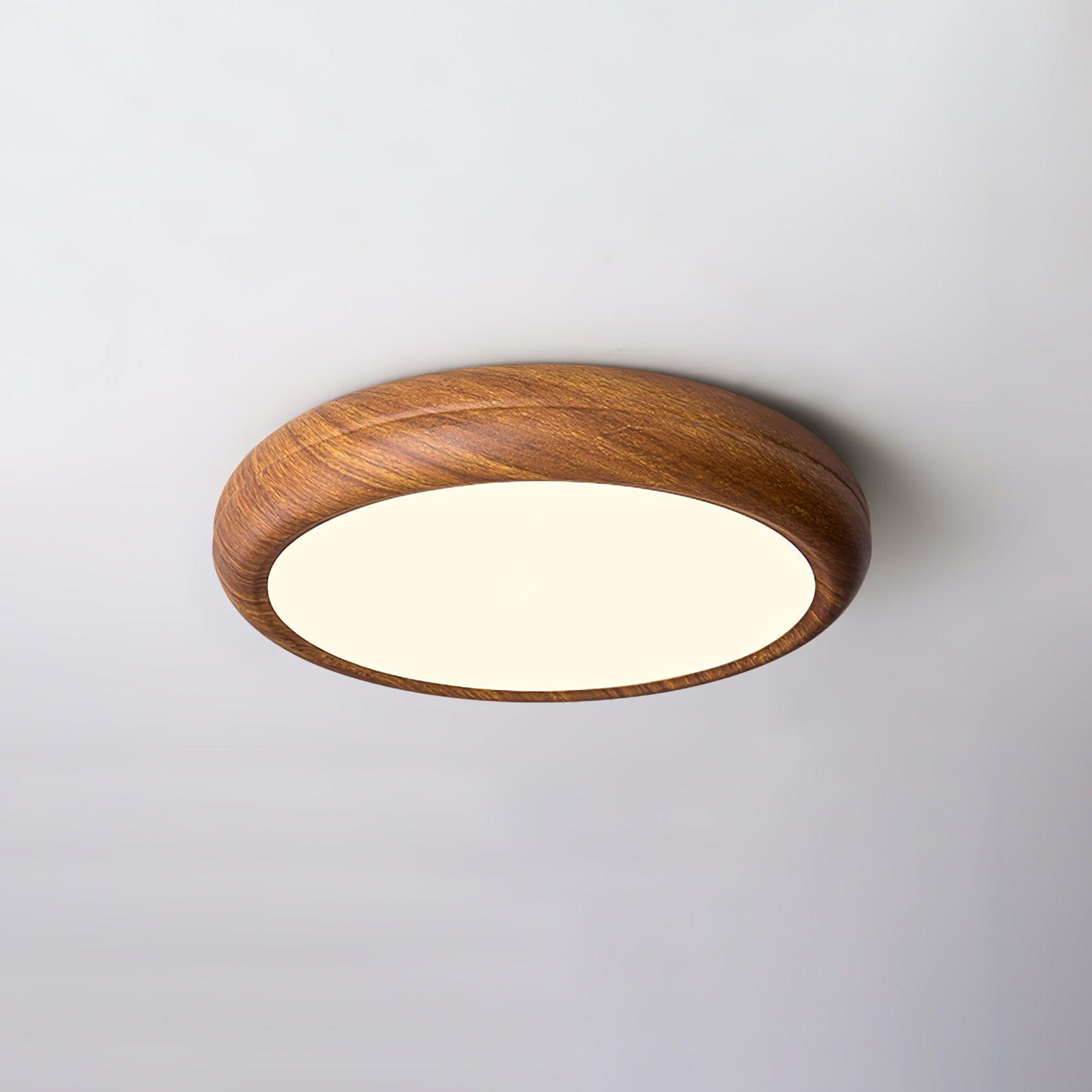 Wood Grain Round Ceiling Lamp - DEPRIMO