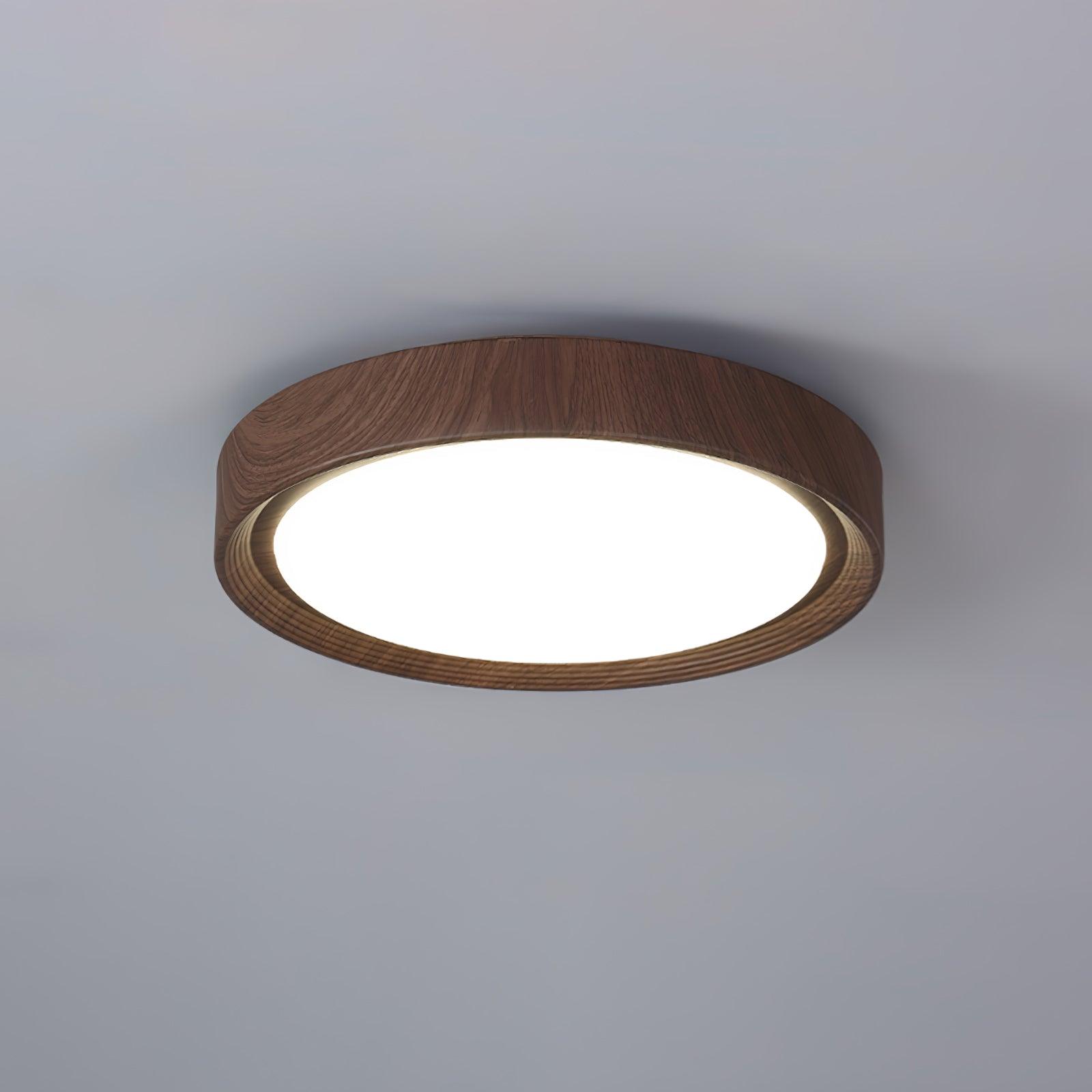 Wood Grain Round Ceiling Lamp - DEPRIMO