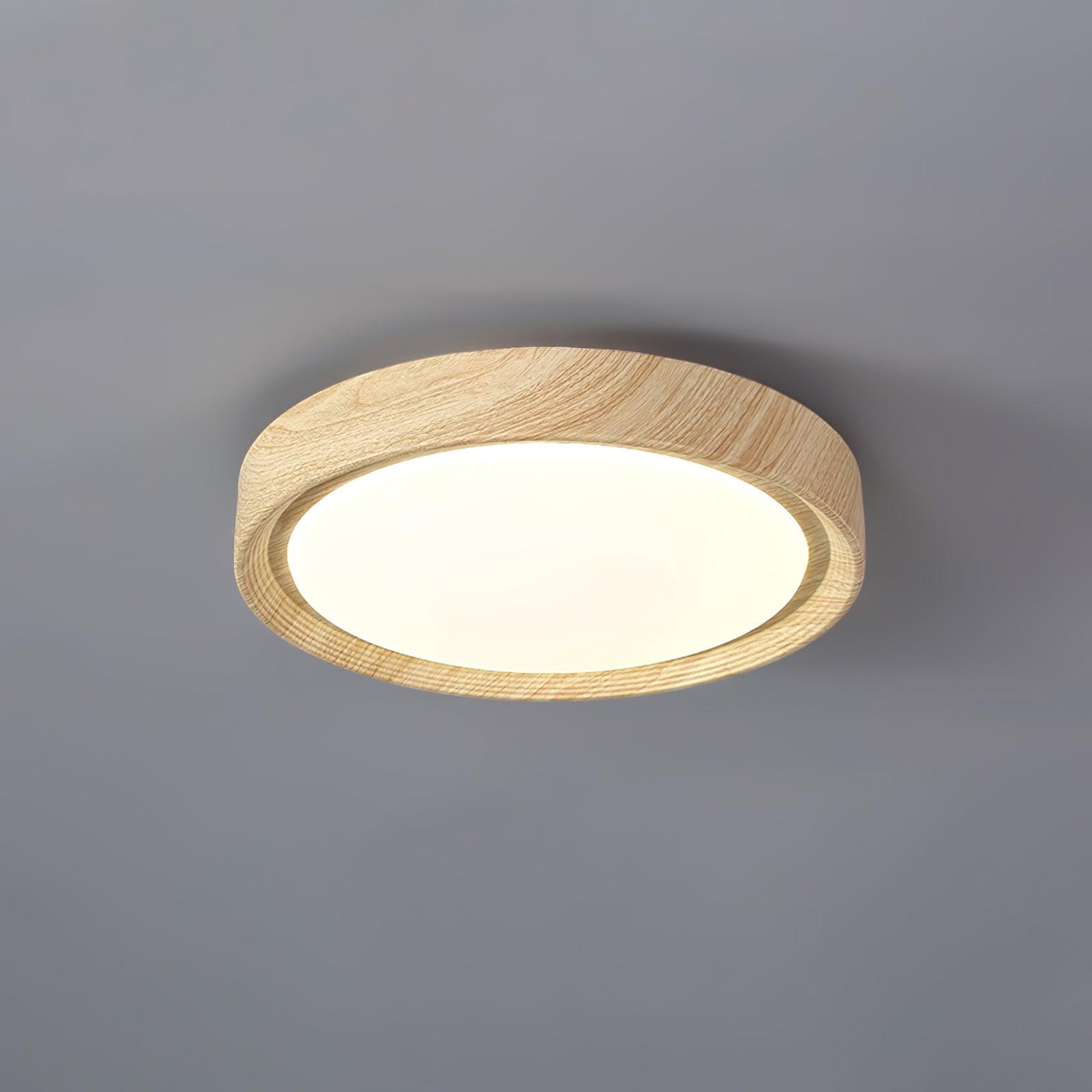 Wood Grain Round Ceiling Lamp - DEPRIMO