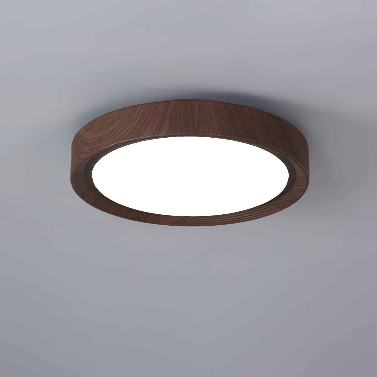 Wood Grain Round Ceiling Lamp - DEPRIMO