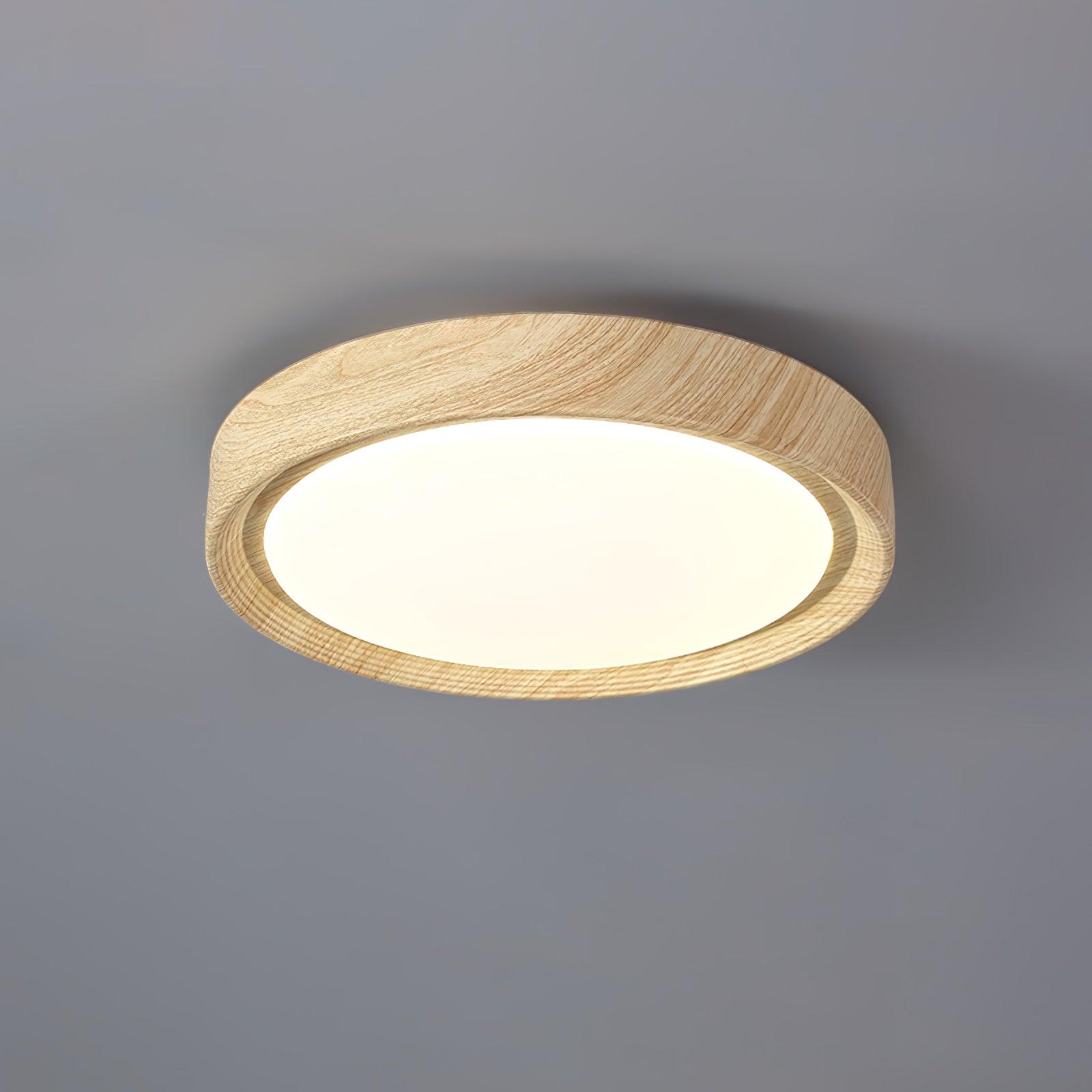 Wood Grain Round Ceiling Lamp - DEPRIMO