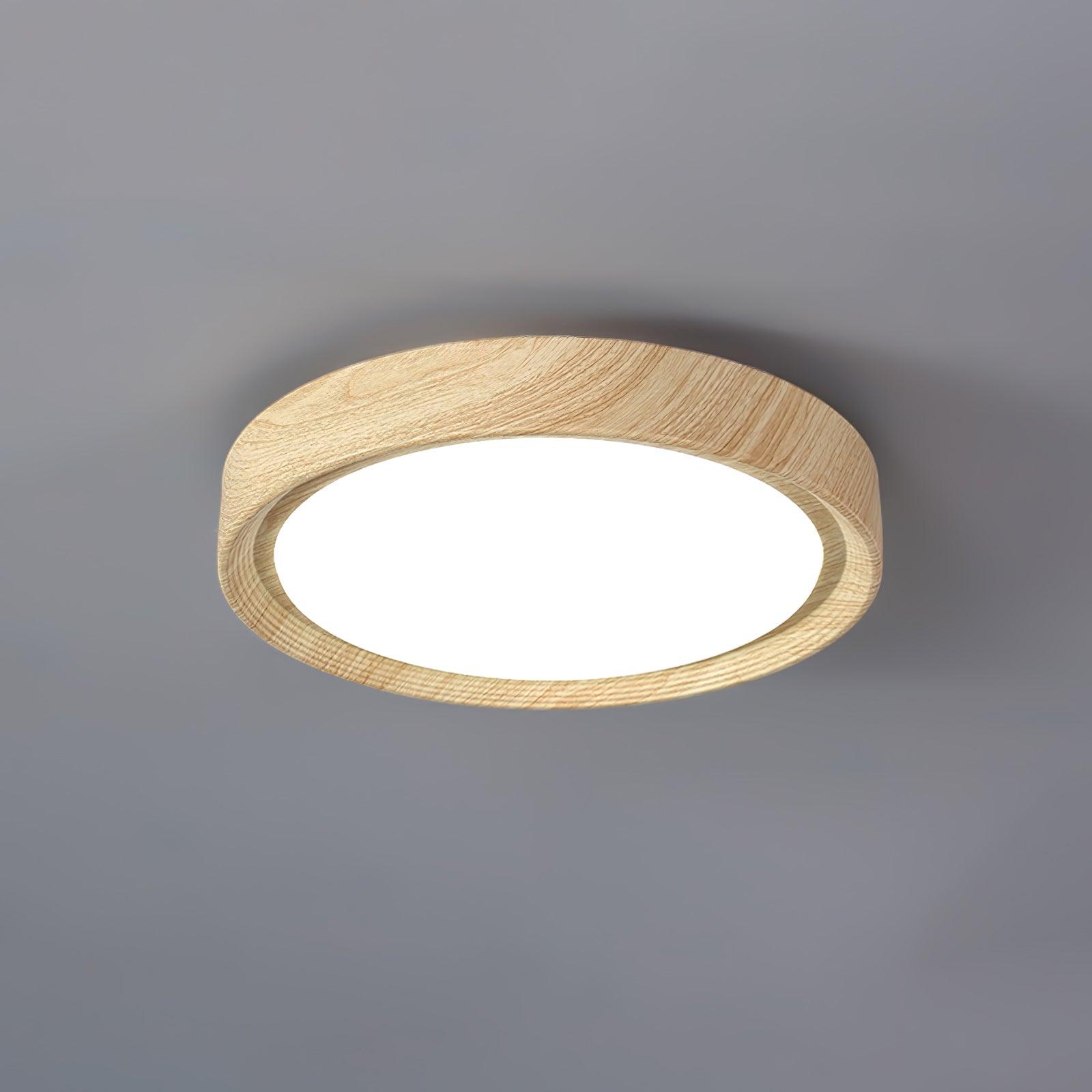 Wood Grain Round Ceiling Lamp - DEPRIMO
