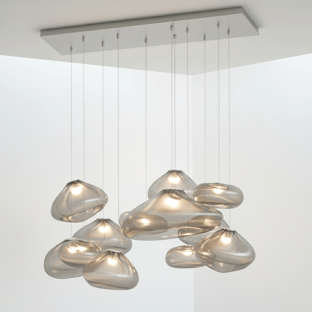Blown Glass Mesh Pendant Light - DEPRIMO