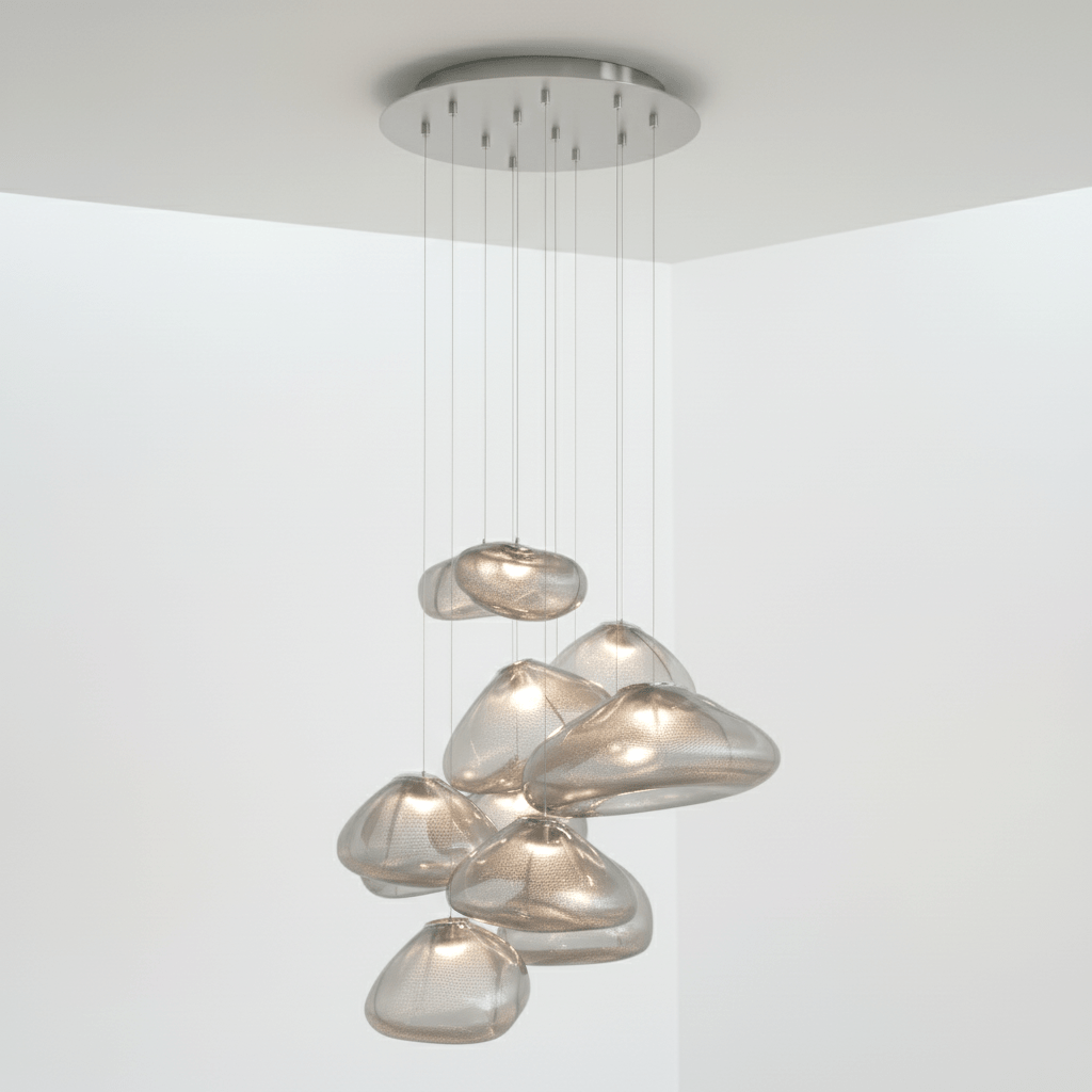 Blown Glass Mesh Pendant Light - DEPRIMO