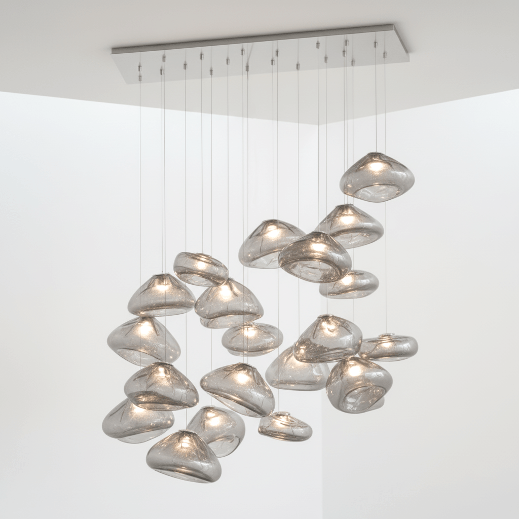 Blown Glass Mesh Pendant Light - DEPRIMO