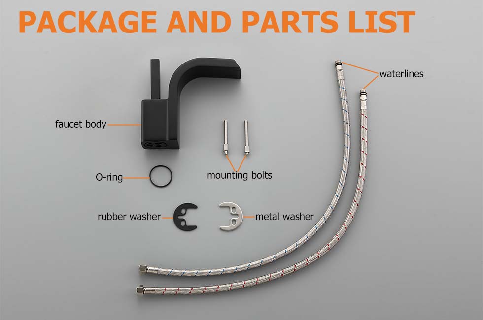 Змішувач для раковини в стилі Модерн Колір - Чорний Матеріал - Латунь SLAVGO 10487