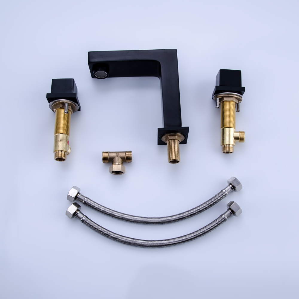 Змішувач для раковини в стилі Модерн Колір - Чорний Матеріал - Латунь SLAVGO 10501