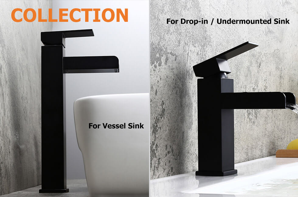 Змішувач для раковини в стилі Модерн Колір - Чорний Матеріал - Латунь SLAVGO 12878