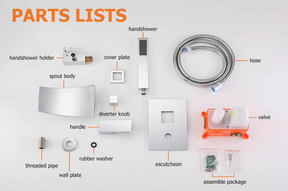 Змішувач для ванни Настінний у стилі Модерн Колір-Матовий Нікель SLAVGO 41208