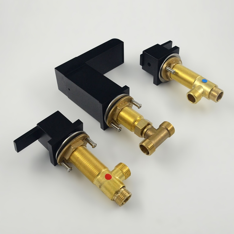 Змішувач для раковини в стилі Модерн Колір - Чорний Матеріал - Латунь SLAVGO 10746