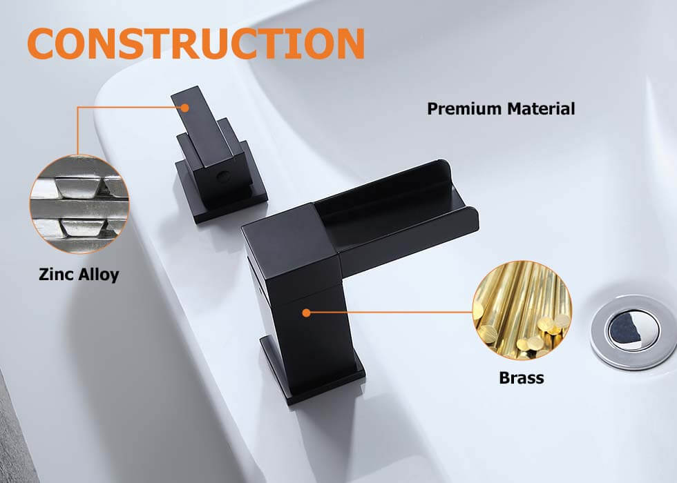 Змішувач для раковини в стилі Модерн Колір - Чорний Матеріал - Латунь SLAVGO 10746