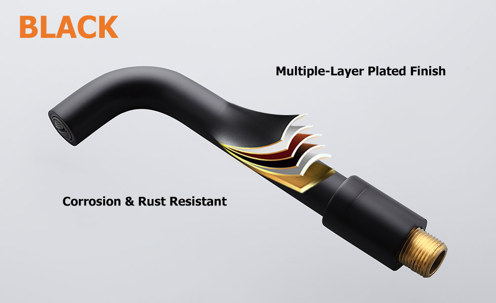 Змішувач для раковини в стилі Модерн Колір - Чорний Матеріал - Латунь SLAVGO 10111