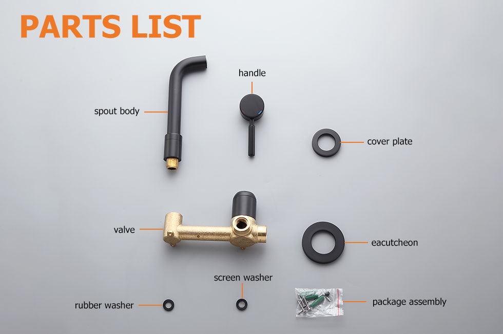 Змішувач для раковини в стилі Модерн Колір - Чорний Матеріал - Латунь SLAVGO 10111