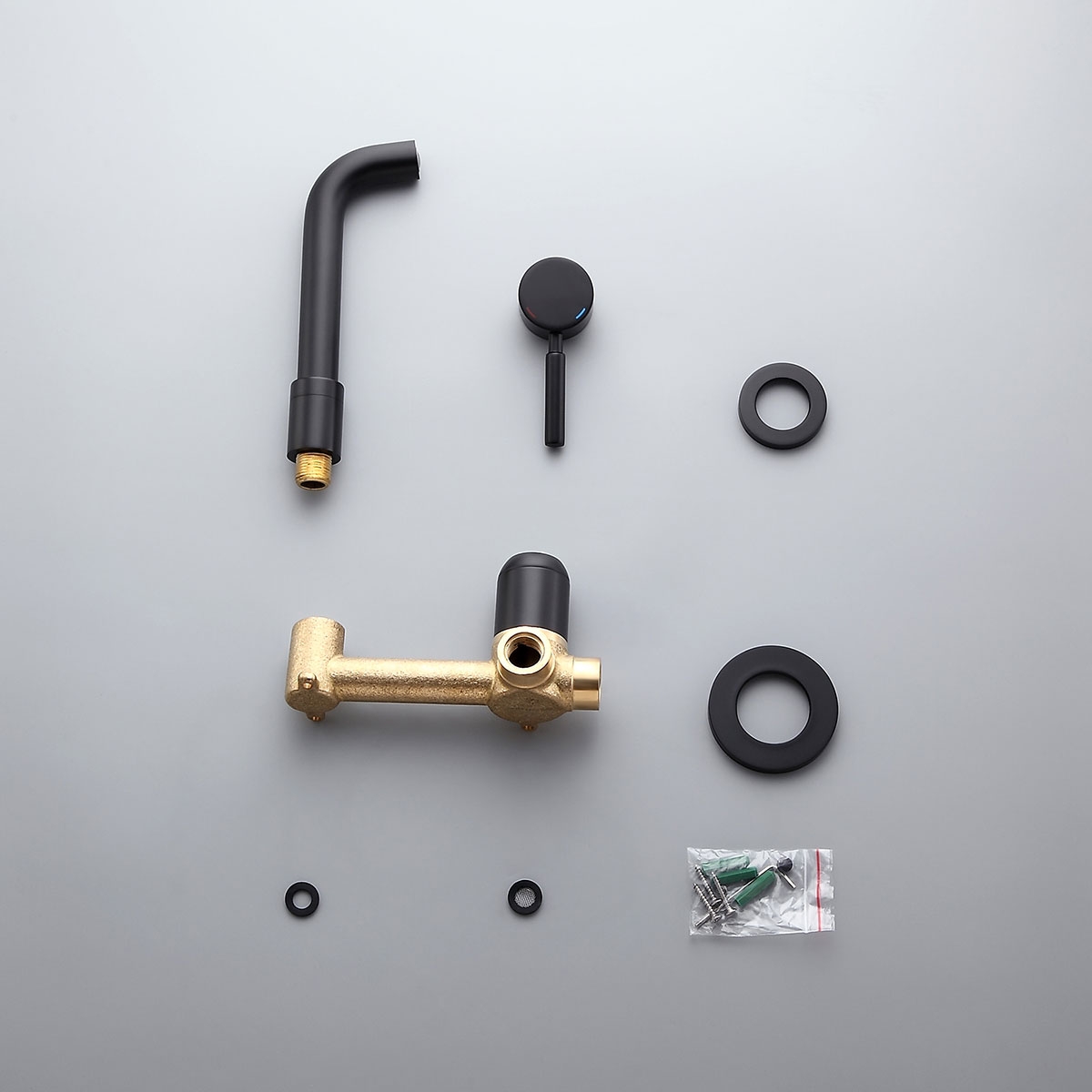 Змішувач для раковини в стилі Модерн Колір - Чорний Матеріал - Латунь SLAVGO 10111