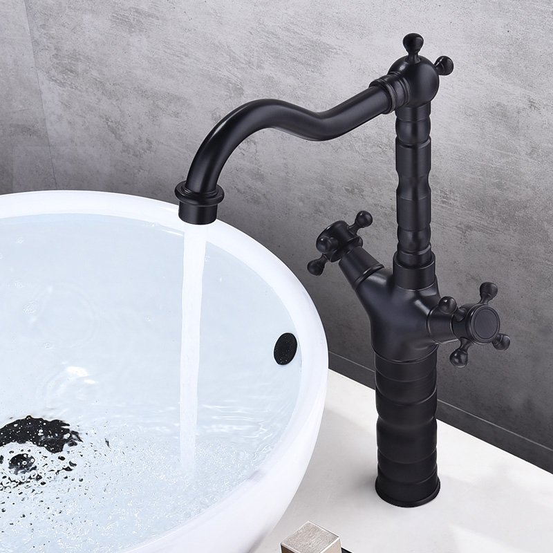 Змішувач для раковини у стилі Традиційний Колір - Антична Чорний Матеріал корпусу - Латунь SLAVGO 11475