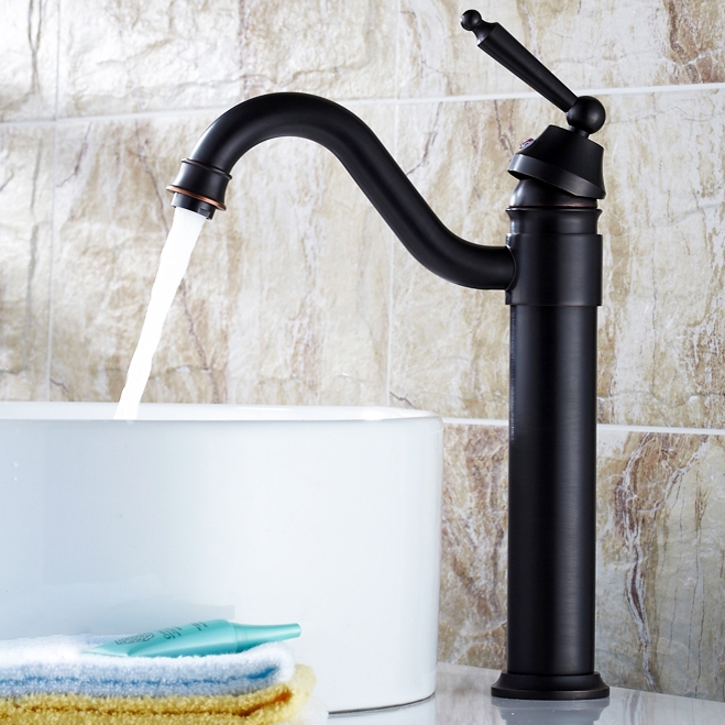 Змішувач для раковини у стилі Традиційний Колір - Антична Чорний Матеріал корпусу - Латунь SLAVGO 11502