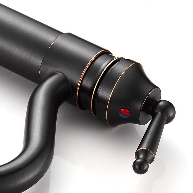 Змішувач для раковини у стилі Традиційний Колір - Антична Чорний Матеріал корпусу - Латунь SLAVGO 11502